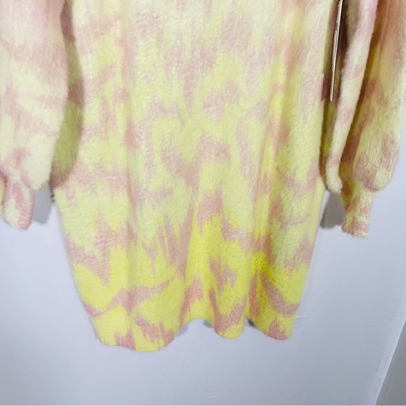 NEW Anthropologie Long-Sleeve V-Neck Sweater Mini Dress Oversized Preppy Relaxed - Picture 6 of 10